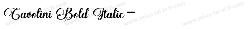 Cavolini Bold Italic字体转换